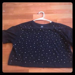 Wild Fable - studded black crop top